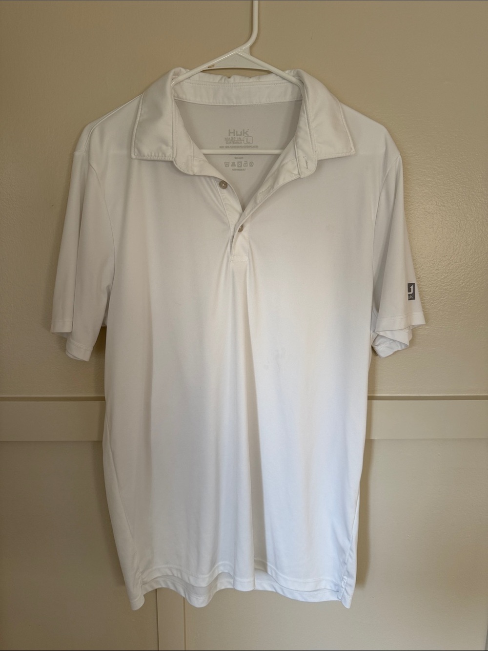 Huk White Men's Short-Sleeve Polo